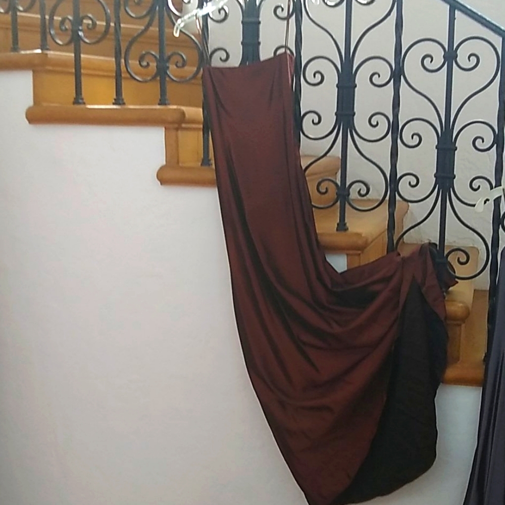 Chestnut evening gown (unique back)